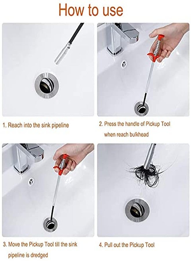 PUTHAK 0.9 Meter (35 inch) Sewer Trash Pickup Grabber Sink Drain Clog Dredge Tool Remover,Drain Pipeline Sink Tube Hair Catcher, Drain Augers Grabber Picker Gripper Dredge Tool with Claw - Image 5